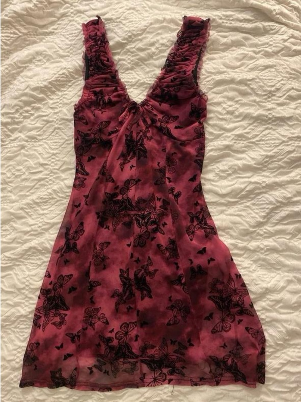 Dusky Pink Sleeveless Maxi Dress with Black Butterfly Print